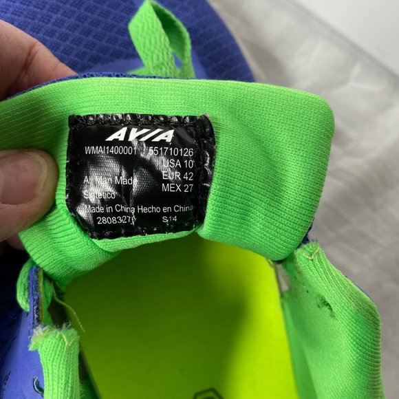 Women's Avia Burst Blue Green Low Top Lace Up Running Shoes WMAI1400001 Size 10 - Picture 7 of 9